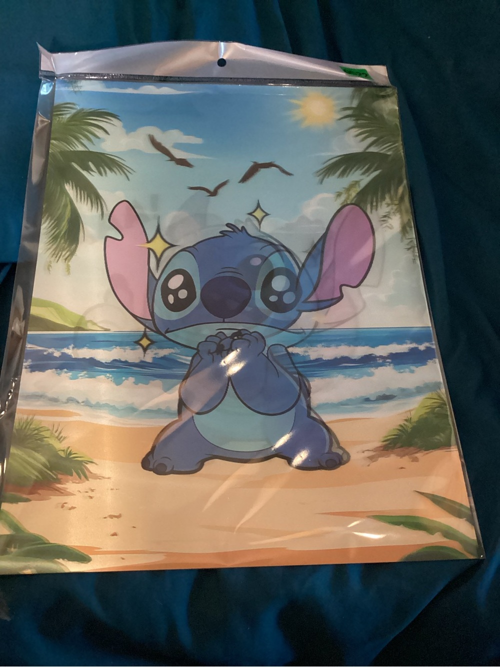 3D Stitch Beach Poster